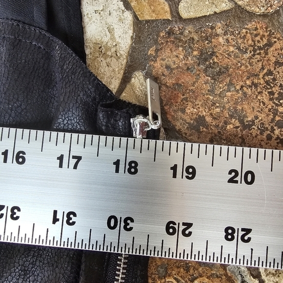 Ravel Black Faux Leather Dress with Sheer Neckline, Size Medium - Picture 12 of 12